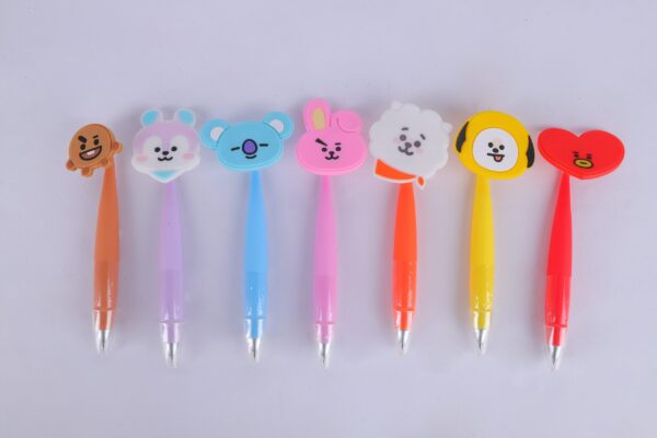 BT21 Collection Silicone Shaking Ballpoint Pen (7 Assorted Models) PDQ