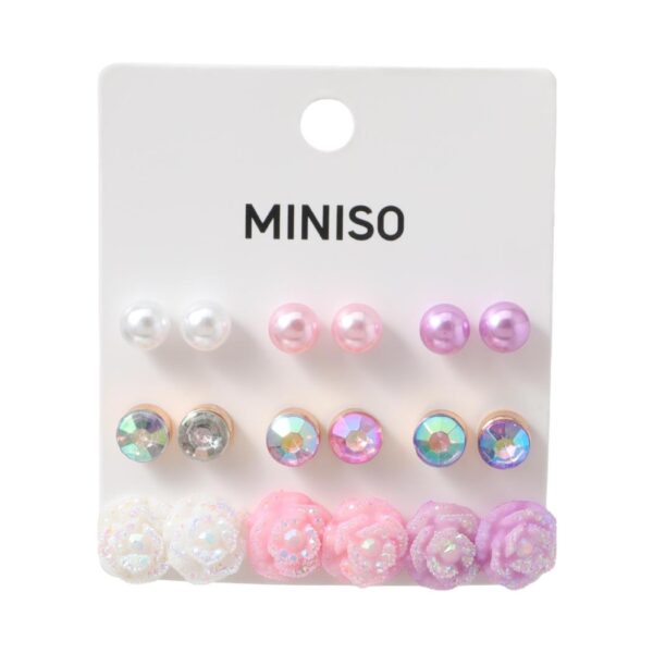 Floral Stud Earrings (9 Pairs)