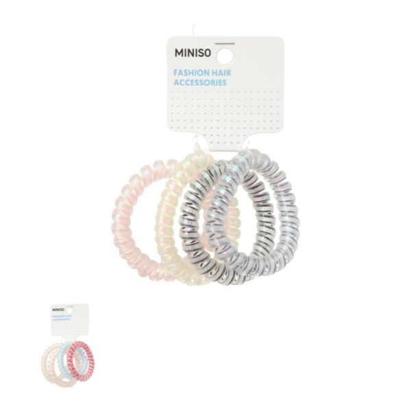 5.0 Colored Spiral Hair Ties (4pcs)
